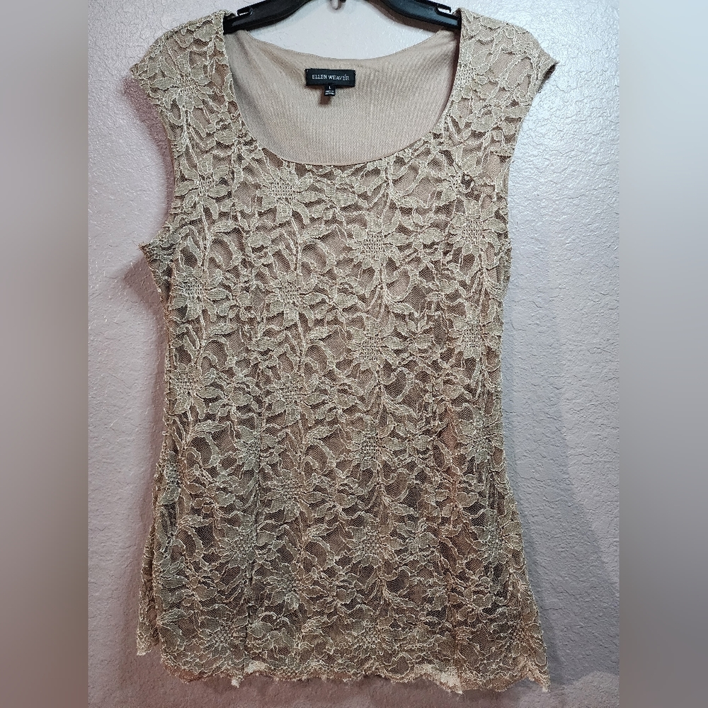 ELLEN WEAVER BLOUSE size  L